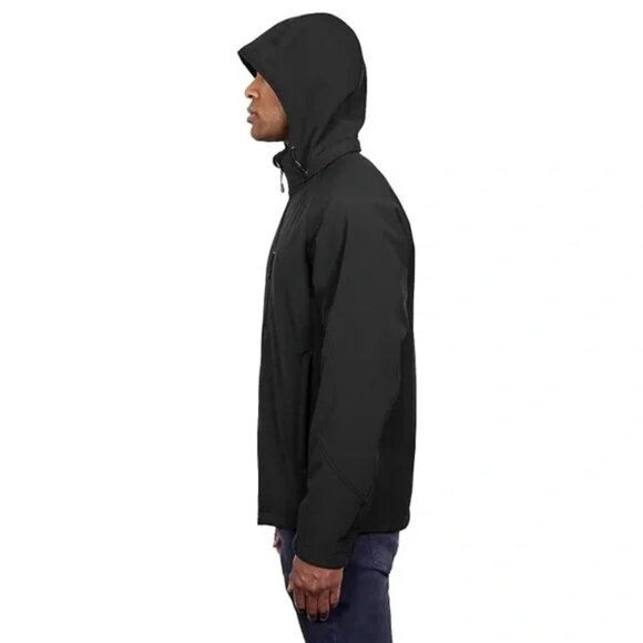 NEW Kirkalnd Signature Men's Fleece Lined Softshell Jacket with Hood - Picture 6 of 7